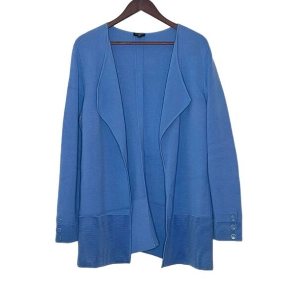 Talbots Open Front Textured Draped Cardigan - Picture 1 of 6